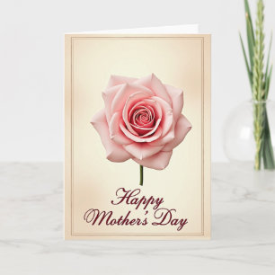 Cartão de Boas Festas do Dia das Mães Blush Floral