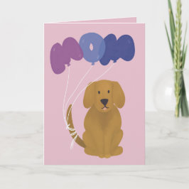 Cartão de Boas Festas do Dia das Mães com Cachorro