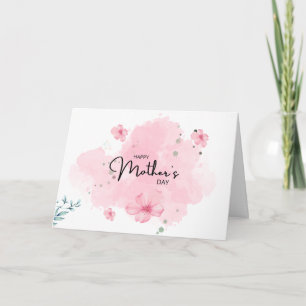 Cartão de Boas Festas do Dia das Mães Floral Minim