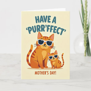 Cartão de Boas Festas do Dia das Mães Hip Cats