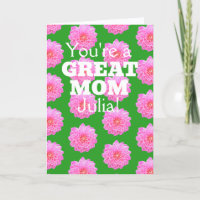 Cartão de Boas Festas do Dia das Mães Julia por Jo