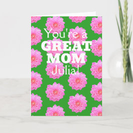 Cartão de Boas Festas do Dia das Mães Julia por Jo