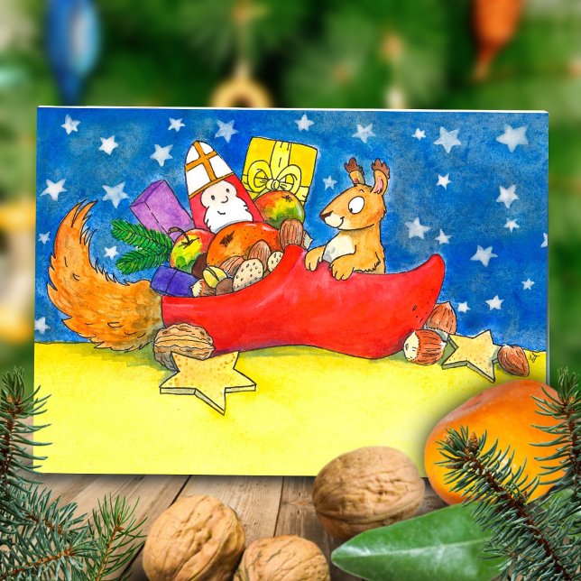 Cartão de Boas Festas do Dia de São Nicolau por Ni (Criador carregado)