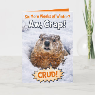 Cartão de Boas Festas do Dia do Groundhog Personal