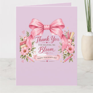 Cartão de Boas Festas do Dia do Professor Floral R