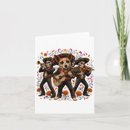 Cartão de Boas Festas do Dia dos Mortos