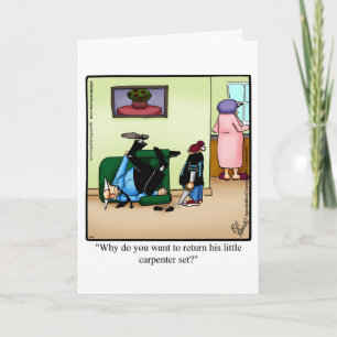 Cartão de Boas Festas do Dia dos Pais com Humor Di