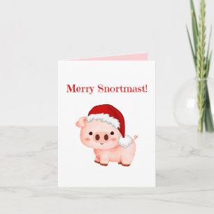 Cartão de Boas Festas do Leitão pelo Natal Dobrado