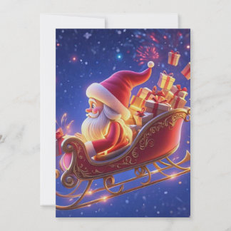 Cartão de Boas Festas do Papai Noel 3D – Festivo H