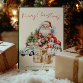 Cartão de Boas Festas do Papai Noel Alegre | Verme