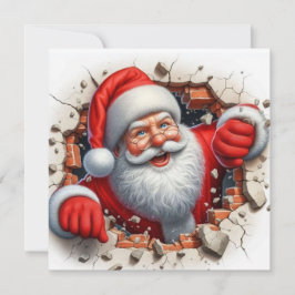 Cartão de Boas Festas do Papai Noel através da par