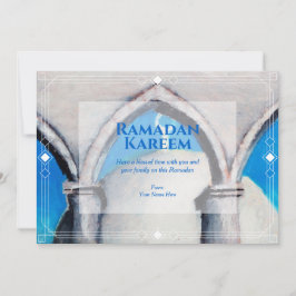 Cartão de Boas Festas do Ramadão com Desenho Autên