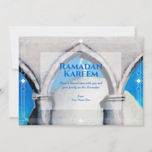 Cartão de Boas Festas do Ramadão com Desenho Autên