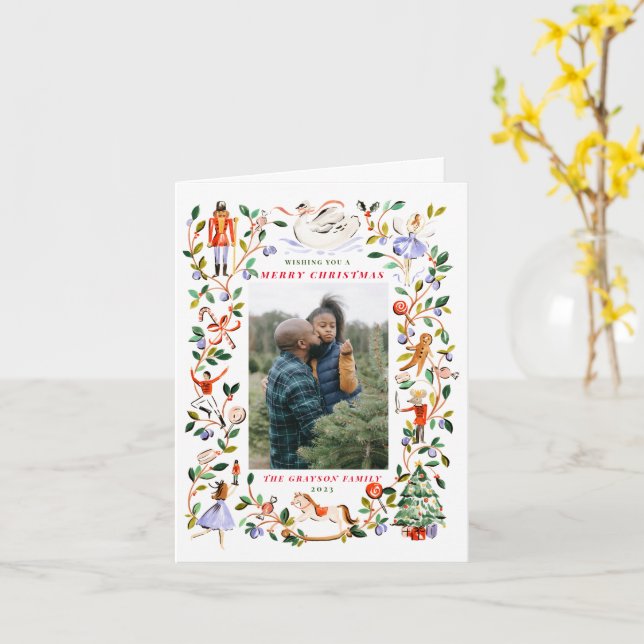 Cartão de Boas Festas Dobrado (Flor Amarela)