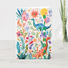 Cartão de Boas-Festas Dobrado de Colagem de Dinoss