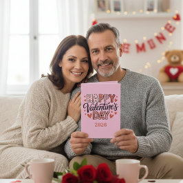 Cartão de Boas Festas Dobrado Dia dos Namorados Am