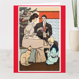 Cartão de Boas Festas Dobrado Edward Penfield