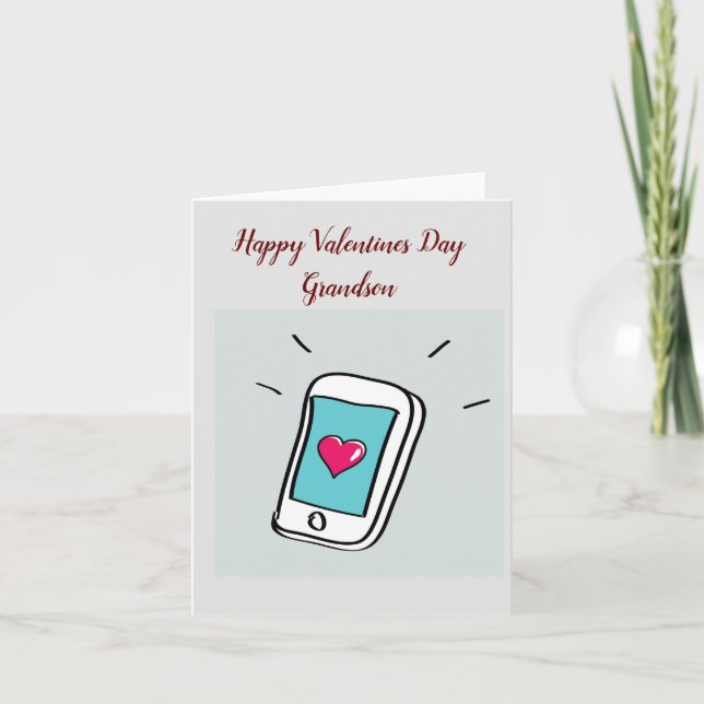 Cartão de Boas Festas Dobrado para Neto no Dia dos (Frente)