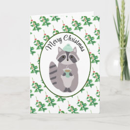 Cartão de Boas Festas Dobrável Bebendo Meu Cacau d