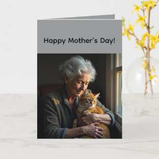 Cartão de Boas Festas Dobrável para o Dia das Mães