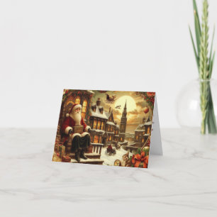 Cartão de Boas Festas Dobre Santa Vitoriano