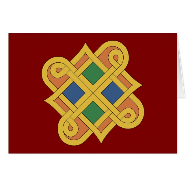 Cartão de Boas Festas Durrow Knotwork 2016 (Frente Horizontal)