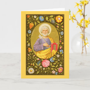Cartão de Boas Festas em Branco St Peter o Apóstol