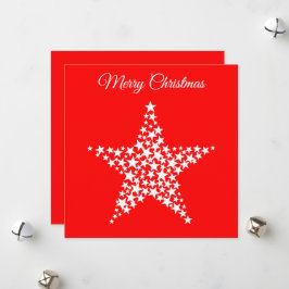 Cartão de Boas Festas Estrela das Estrelas Vermelh