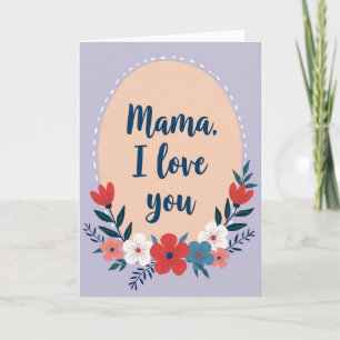 Cartão de Boas Festas 'Eu Te Amo, Mamãe'