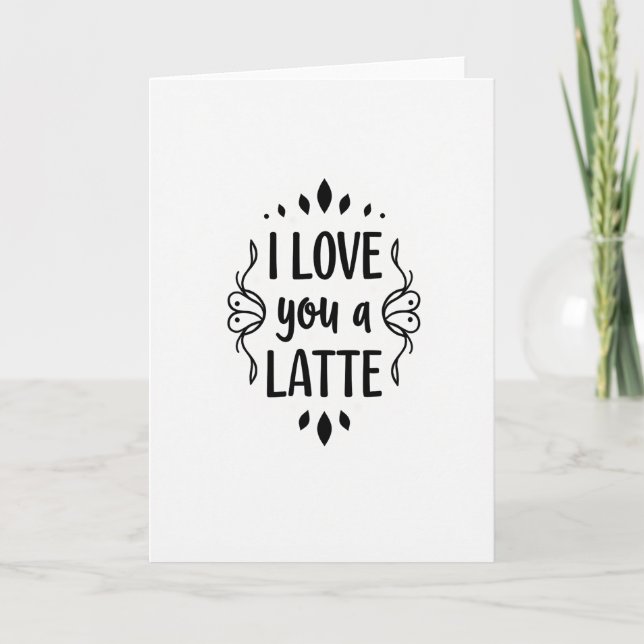 Cartão de Boas Festas 'Eu Te Amo Muito Café' (Frente)
