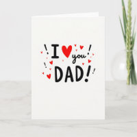 Cartão de Boas Festas 'Eu Te Amo Papai'