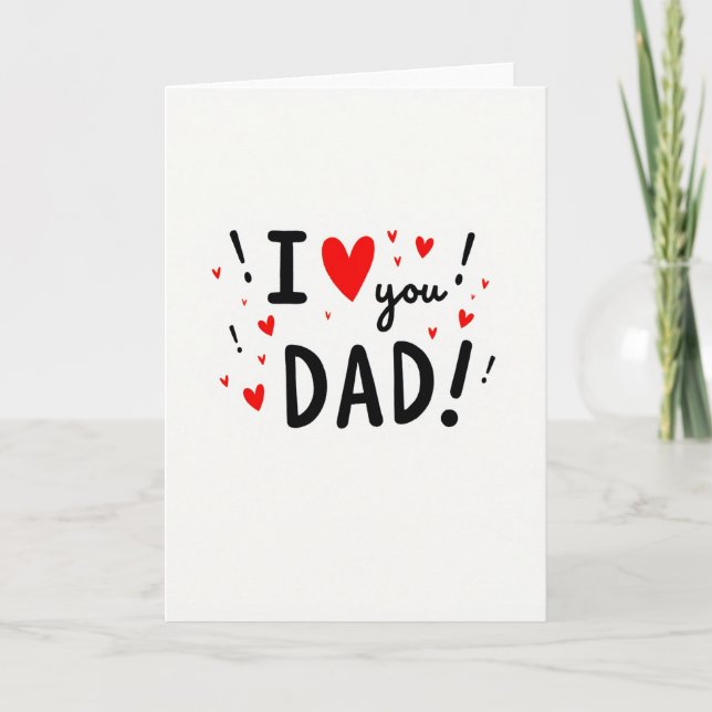 Cartão de Boas Festas 'Eu Te Amo Papai' (Frente)