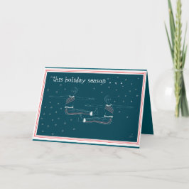 Cartão de Boas Festas Flexível 4" x 5.6" Dobrado