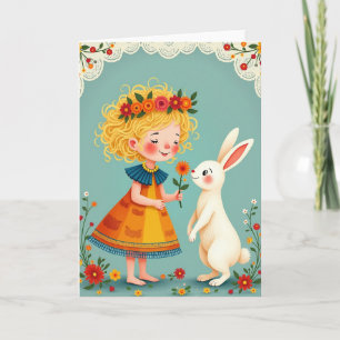 Cartão de Boas Festas Flor Amiga