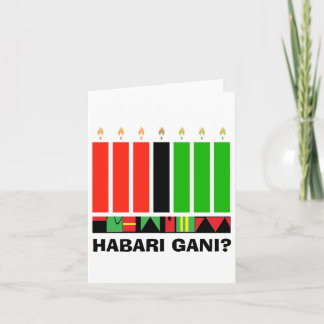 Cartão de Boas Festas Habari Gani por A. McDaniel
