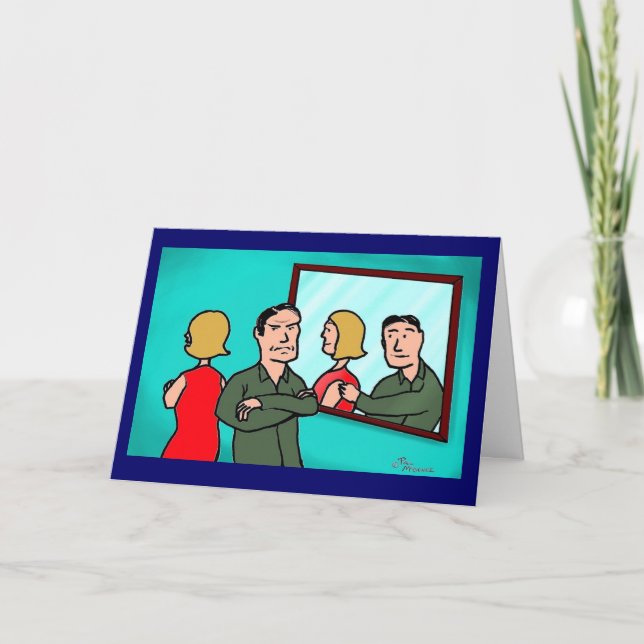 Cartão de Boas-Festas "Hora de Refletir" do Green  (Frente)