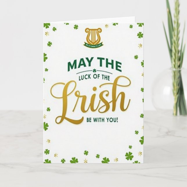 Cartão de Boas Festas Irlandês (Frente)