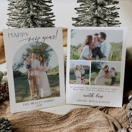 Cartão de Boas Festas Minimalista de Ano Novo