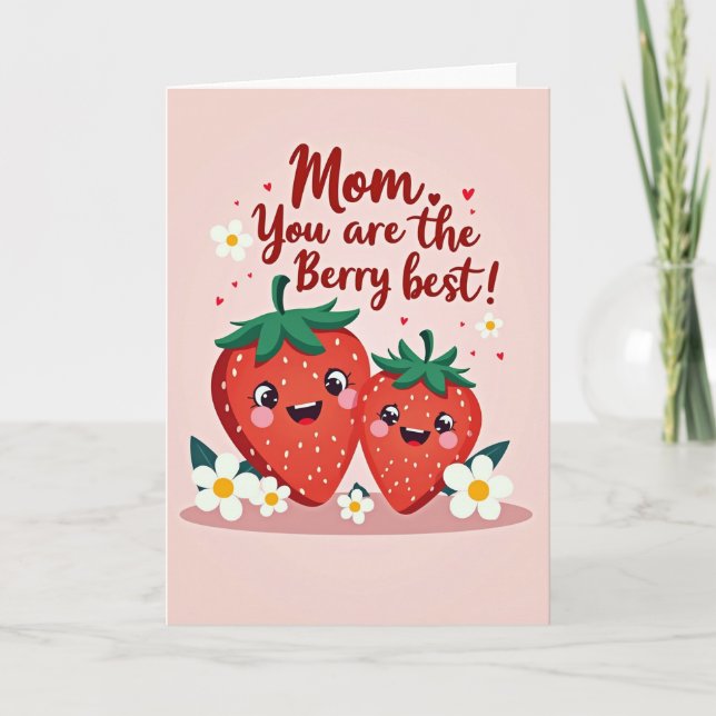 Cartão de Boas Festas para a Melhor Mãe (Frente)