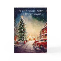 Cartão de Boas Festas para Irmã e Cunhado