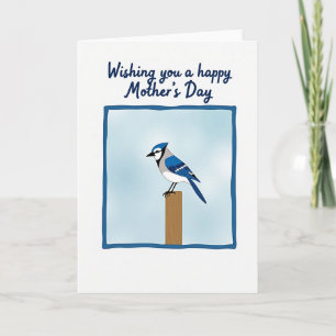 Cartão de Boas Festas para Mães Blue Bird