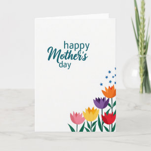 Cartão de Boas Festas para o Dia Feliz das Mães