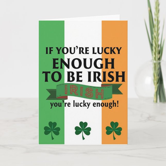 Cartão de Boas Festas para Ser Irlandês (Frente)
