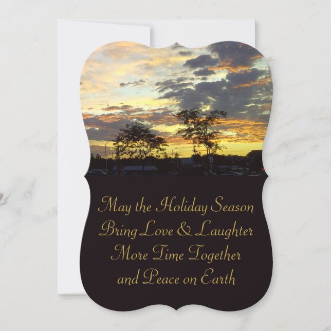 Cartão de Boas Festas Paz na Terra por RoseWrites (Frente)