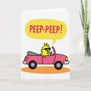 Cartão de Boas Festas Peep Peep Fun Ride