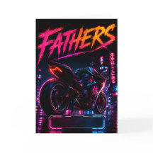 Cartão de Boas Festas Personalizado para Pai Motoc