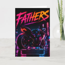 Cartão de Boas Festas Personalizado para Pai Motoc