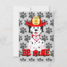 Cartão de Boas Festas Plano de 3,5"x5" Be Mine Pup