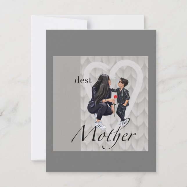 Cartão de Boas Festas Plano Feliz Dia das Mães ao  (Frente)