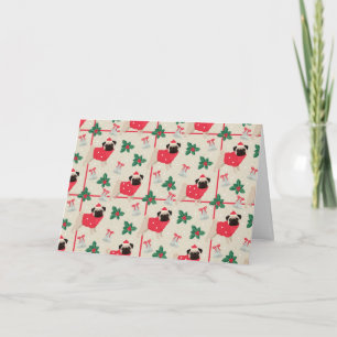 Cartão de Boas Festas Puggy (Em Branco)